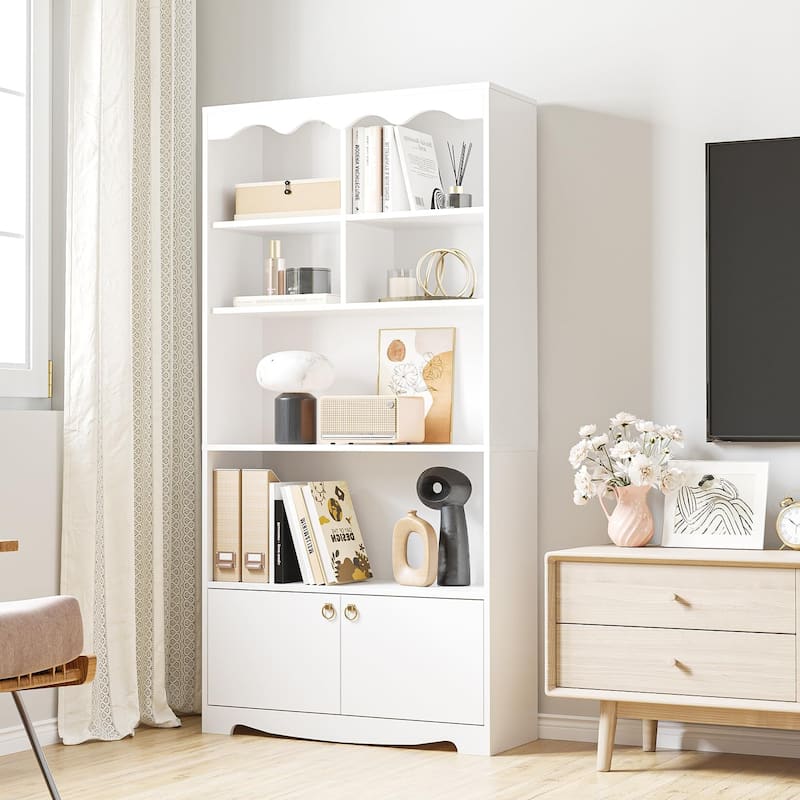 63 Inches Tall Storage Cabinet,5-Tier Bookcase