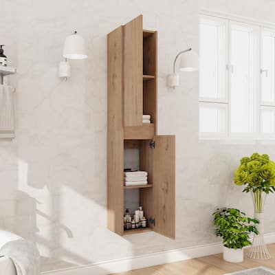 Beingnext 12"/36" Wall Mounted Bathroom Side Cabinet With Soft Close Door And Shelf