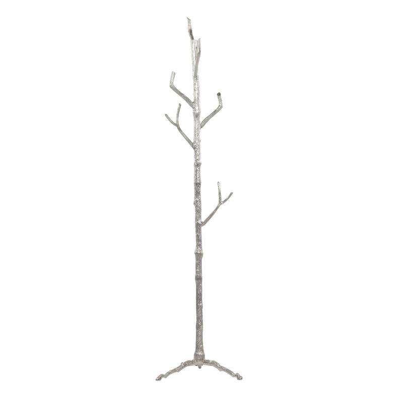Aluminum Metal Coat Rack - Silver - Roche River Decor