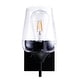 preview thumbnail 20 of 22, CO-Z 1-Light Glass Armed Sconce with Matte Black Finish