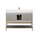 preview thumbnail 25 of 143, Altair Wildy Bathroom Vanity with White Composite Stone Top without Mirror