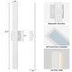 preview thumbnail 63 of 94, Aluminum LED Outdoor Wall Sconce Black Exterior Wall Light (1 / 2Pack)