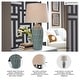 preview thumbnail 3 of 3, Signature Design by Ashley Hadbury Ceramic Blue Table Lamp (Set of 2) - 14" W x 14" D x 26.75" H