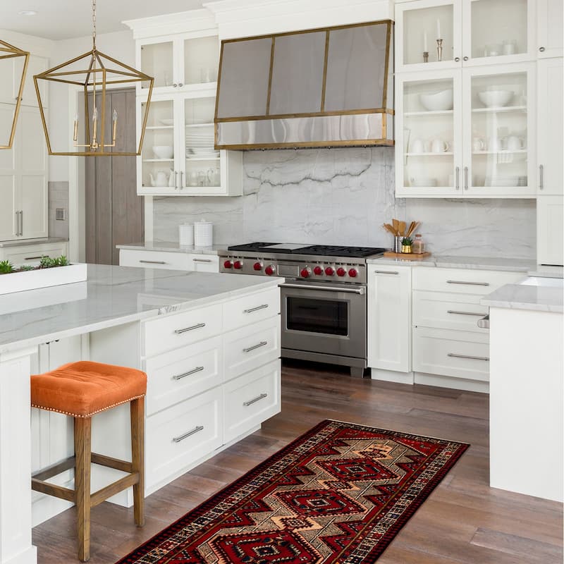 ECARPETGALLERY Hand-knotted Konya Anatolian Red Wool Rug - 3'11 x 10'9