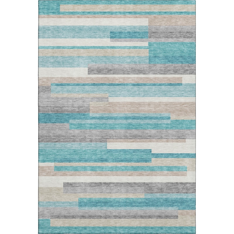 Premium Washable Super Soft Stripes Stacked Mayfield Rug
