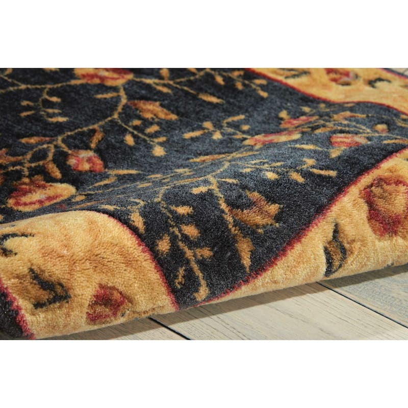 Nourison Somerset Abrash Bordered Floral Area Rug