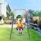 preview thumbnail 7 of 8, 3 in 1 Outdoor Swing Sets with 4 Foldable Sandbags and Removable Seat Perfect Gift for Kids - 44.09"L x 63.76"W x 62.20"H
