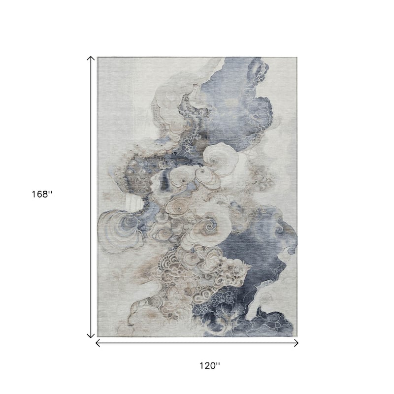 HomeRoots Abstract Transitional Rectangle Outdoor Rug