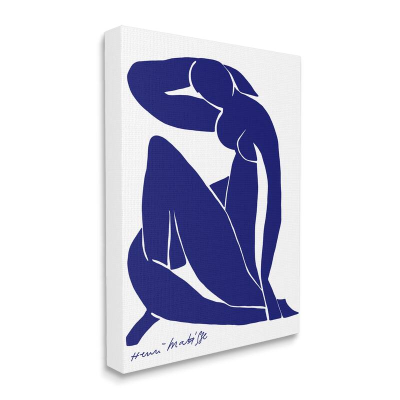 Stupell Minimal Abstract Purple Nude Woman Matisse Artist Canvas Wall Art