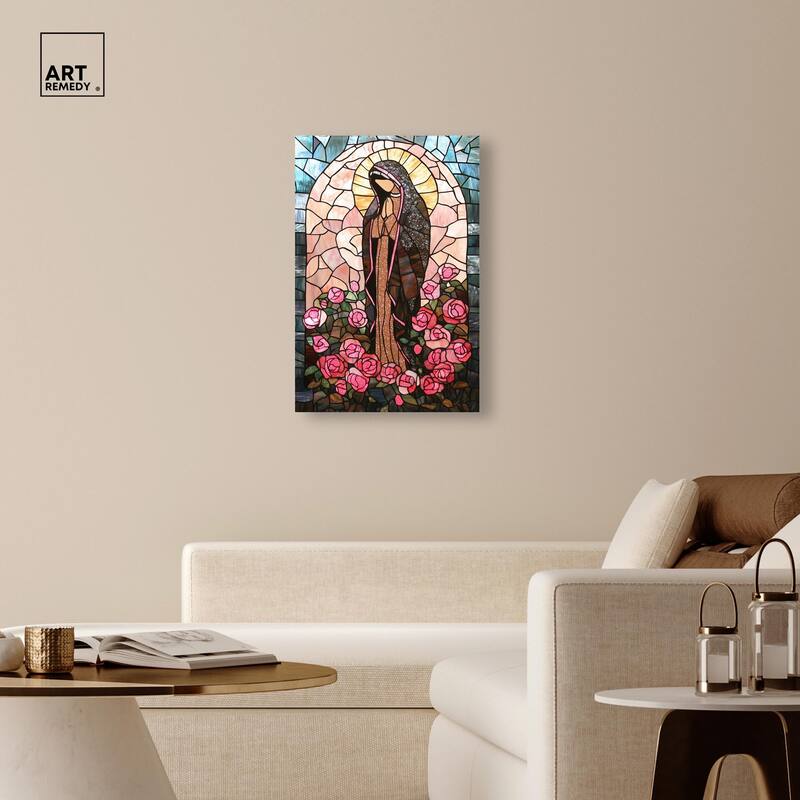 Glass Rosarium Guardian Canvas by Art Remedy, Gallery Wrapped