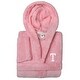 preview thumbnail 50 of 78, Sweet Kids 100% Polyester SUPER PLUSH Double Brushed Hooded Bathrobe with White Bookman Monogram T - Large