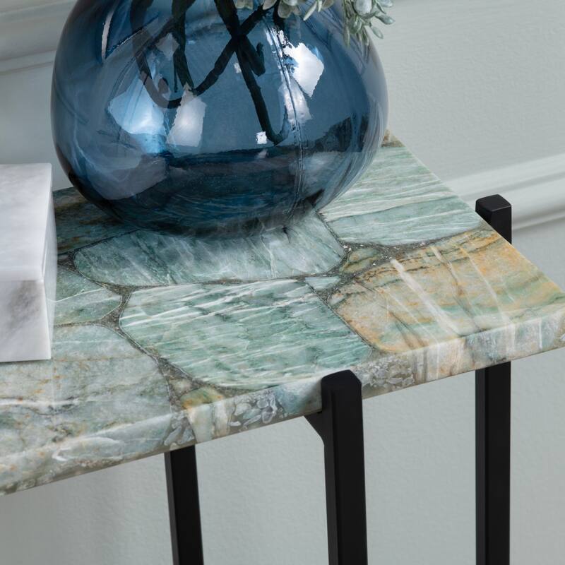 42.25 in. Green Quartz Accent_Console_Sofa Table