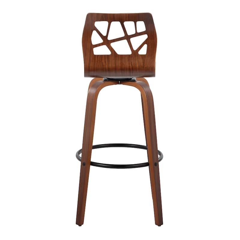 Carson Carrington Sala 30" Fixed-Height Bar Stool with Bent Wood Legs & Round Footrest (Set of 2)