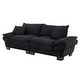 preview thumbnail 5 of 16, 84 Inch Modern Style Sleeper Sofa, Corduroy Upholstered Sofa with Pillows,Deep Seat