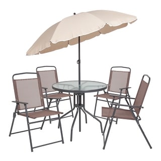 outdoor dining set with parasol