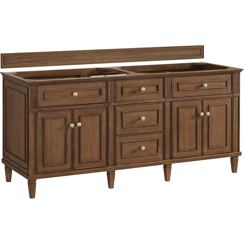 James Martin Vanities 424-V72-M Lorelai 72" Free Standing Double Basin - Mid-Century Walnut