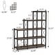 preview thumbnail 12 of 17, Corner Bookshelf 9-cube Stepped Etagere Bookcase - N/A
