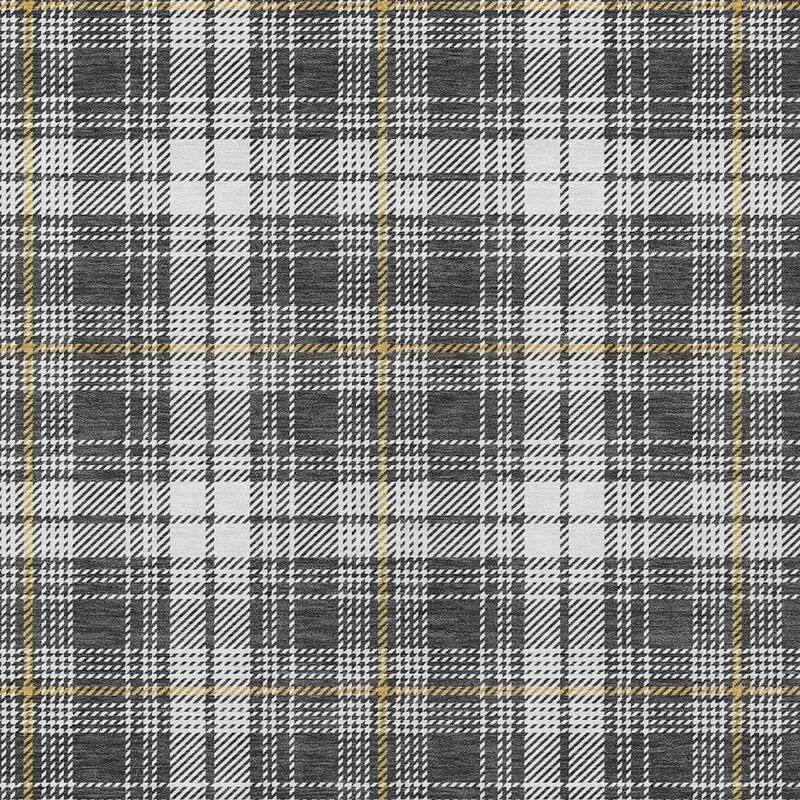 HomeRoots Plaid Transitional Rectangle Outdoor Rug