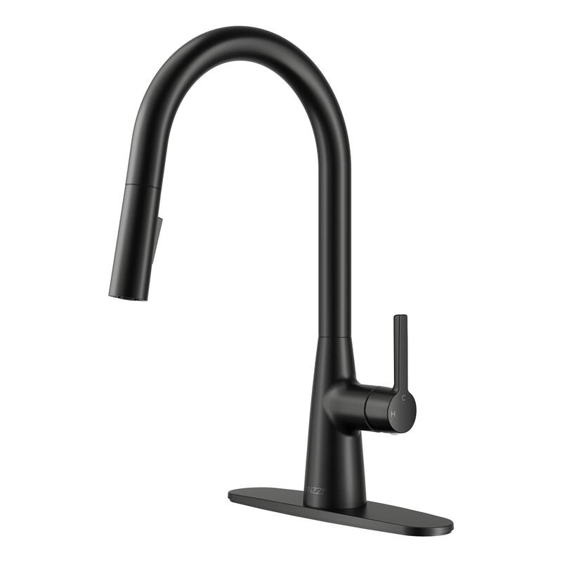 Modern Touchless Matte Black Pull-Down Kitchen Faucet