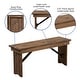 preview thumbnail 4 of 8, Solid Pine Folding Farm Table Set with 6 Benches