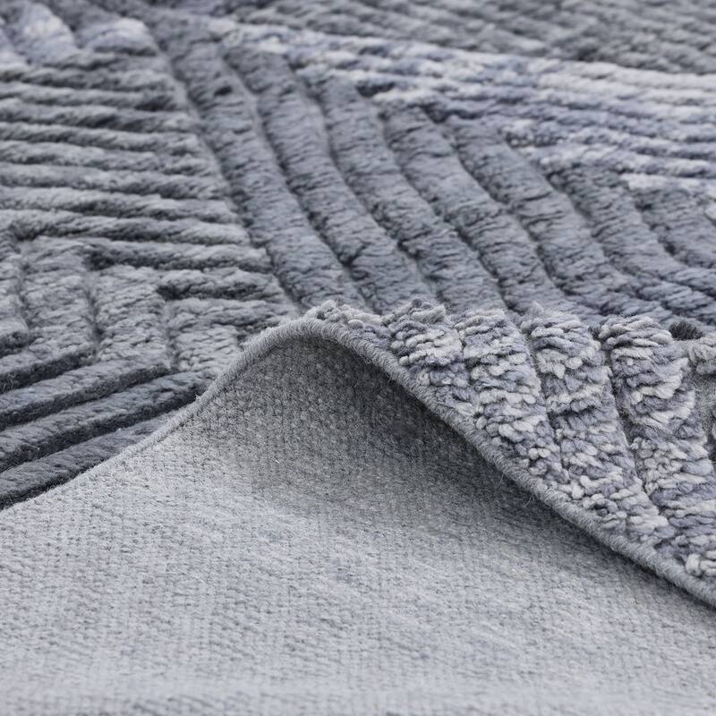 Overton Handmade Modern Contemporary Geometric Area Rug