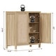 preview thumbnail 2 of 7, SICOTAS Rattan Sideboard Buffet Set of 2 with 2 Doors