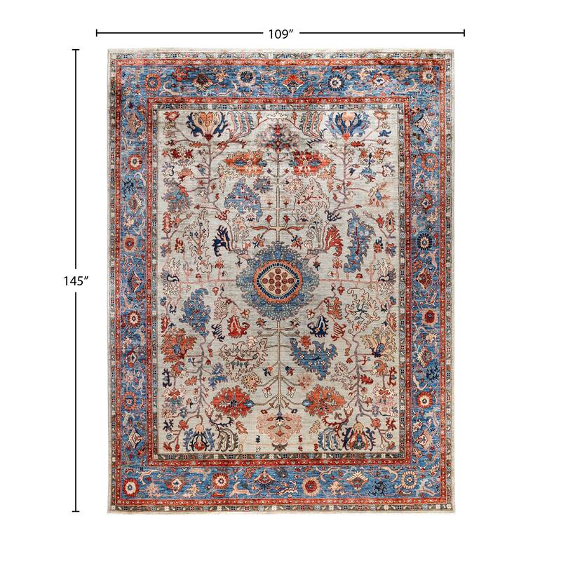 Serapi One-of-a-Kind Hand-Knotted Area Rug - Gray - 9' 1" x 12' 1"
