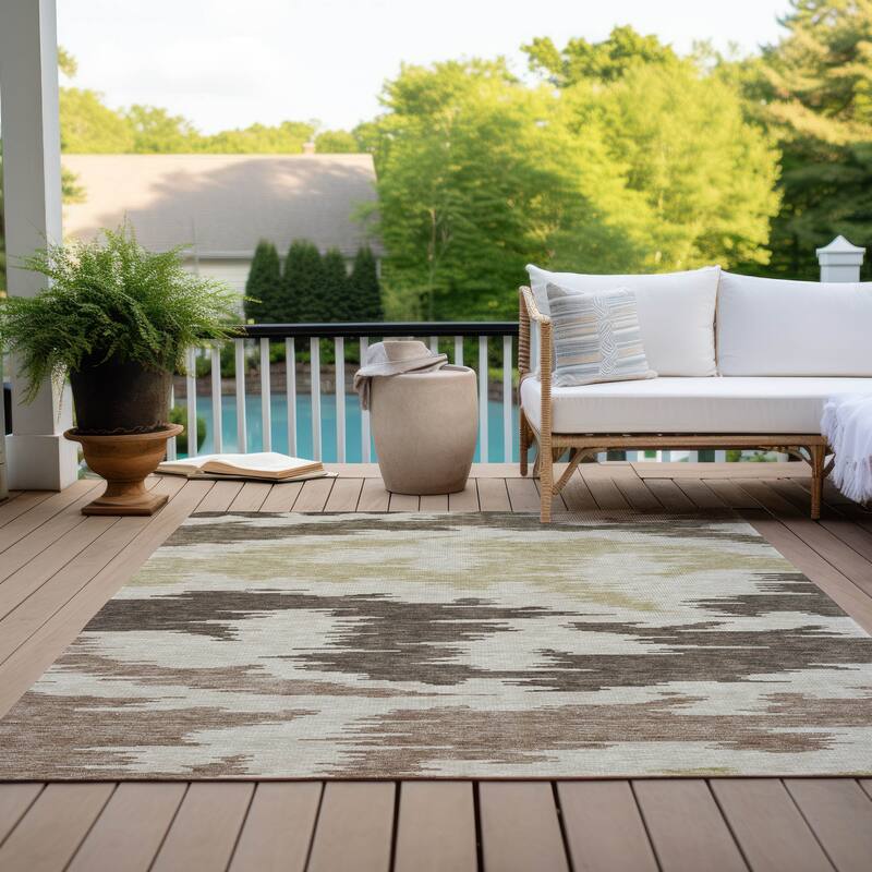Machine Washable Indoor/ Outdoor Chantille Modern Boho Rug