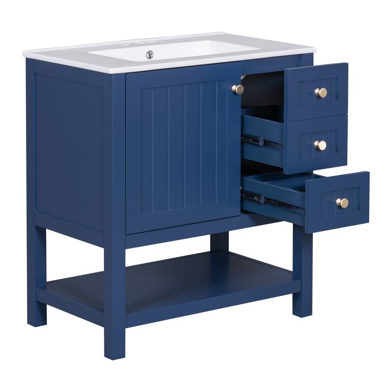 Bathroom Vanity Cabinet with Ceramic Sink