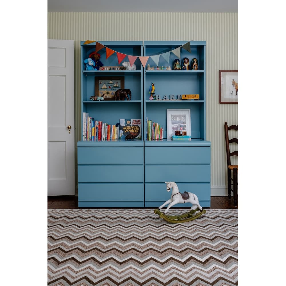 Erin Gates by Momeni Abbott Zigzag Stripe Hand Tufted Wool Area Rug