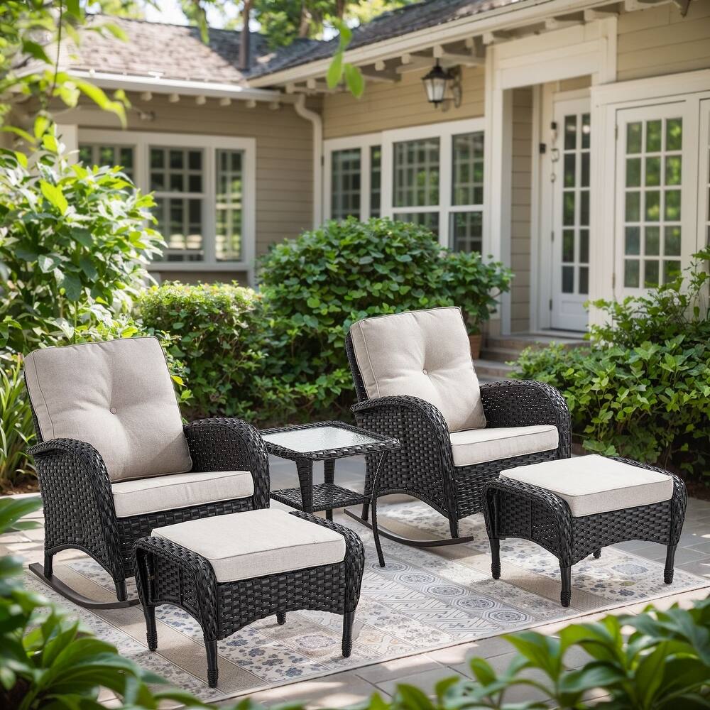 Gymojoy Premium Wicker Patio Furniture Set - Ultimate Comfort & Weather-Resistant Design