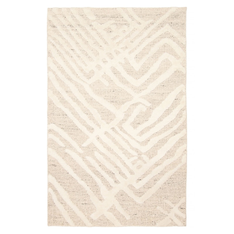 ECARPETGALLERY Hand-knotted Tangier Cream Wool Rug - 5'0 x 7'11 - Cream - 5'0 x 7'11