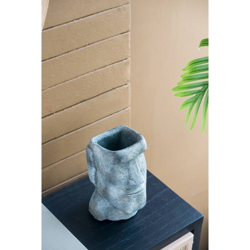 GDFStudio Easter Island Cement Small Planter