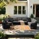 preview thumbnail 77 of 81, Rope Woven Patio Conversation Set with Swivel Chair & Settee Cushions
