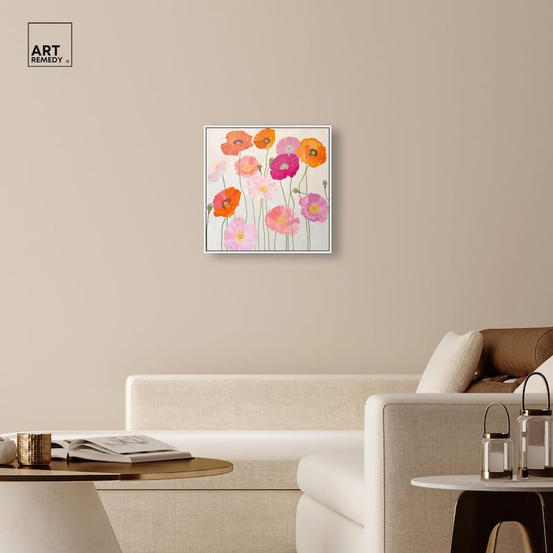 Sunset Poppy Chorus II Canvas by Art Remedy