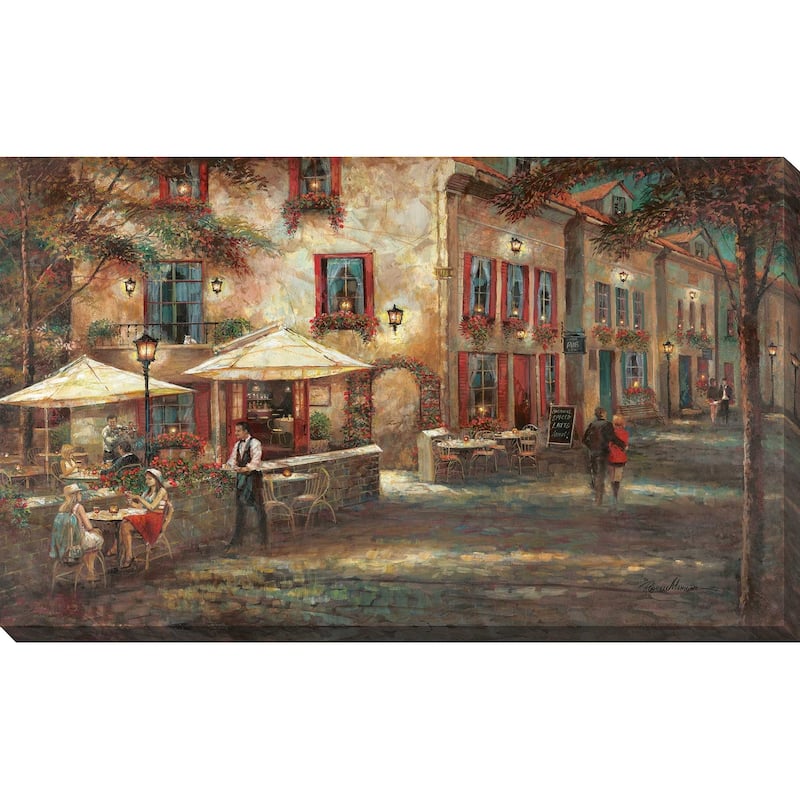 "Courtyard Cafe" by Ruane Manning Print on Canvas