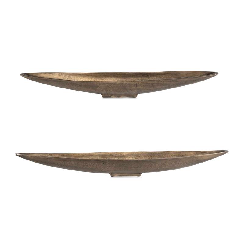 Uttermost River Run Antique Brass Bowls Set/2