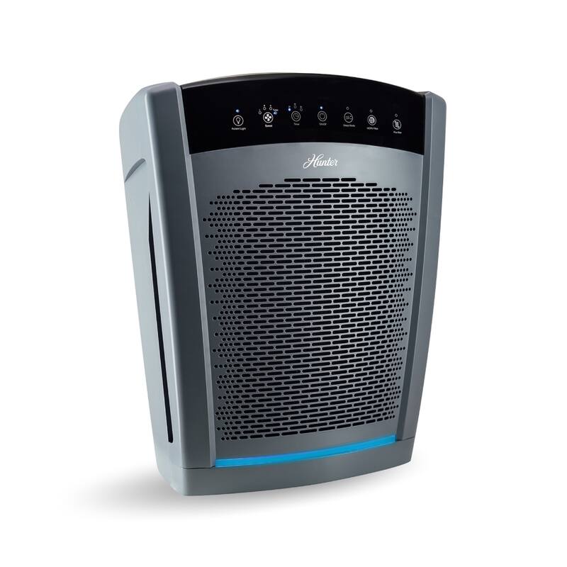 Hunter HP850UV Large Multi-Room Air Purifier with UVC Germicidal Light - Grey