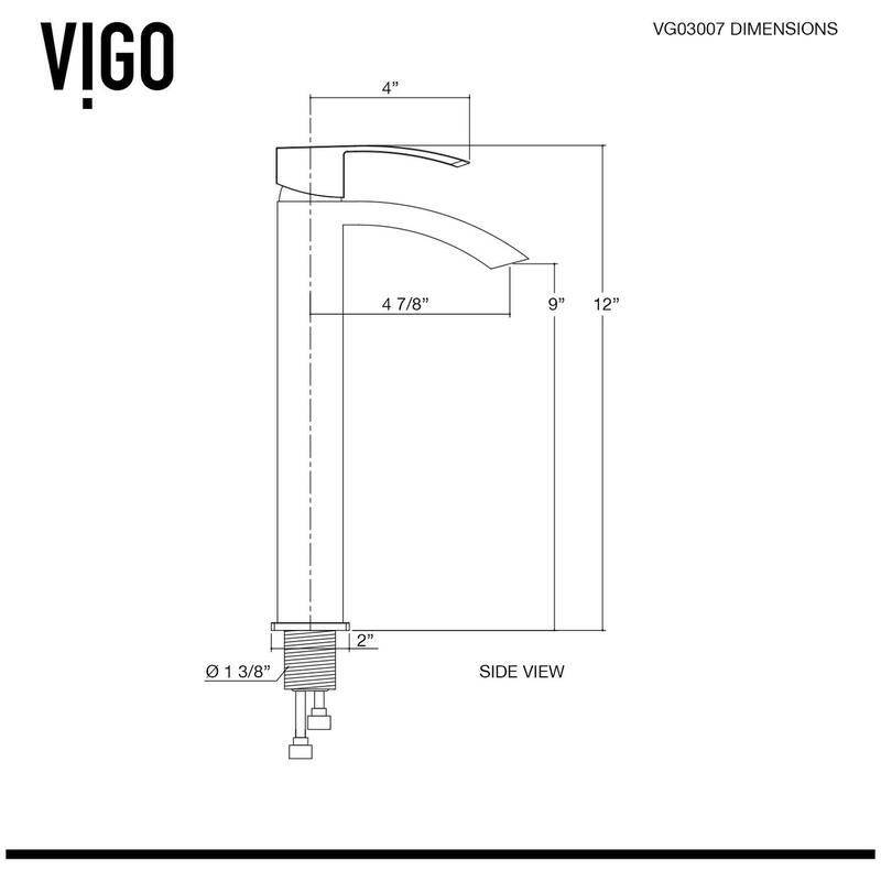 Vigo 18-1/4" Glass Bathroom Vessel Sink with Duris Single Hole