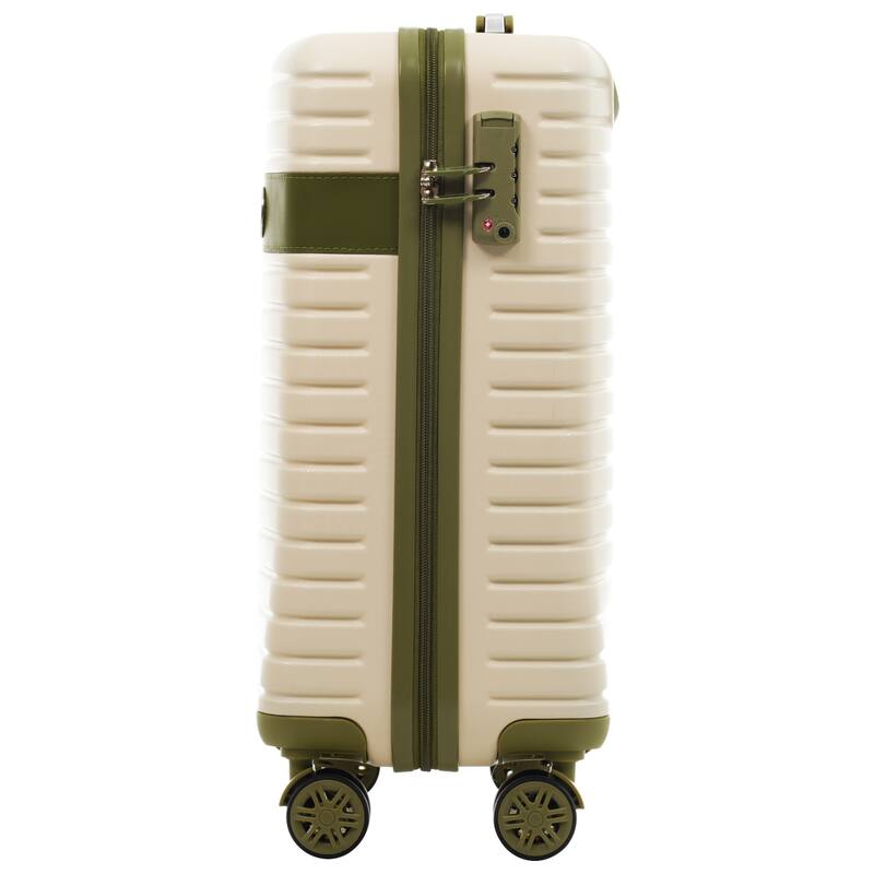 3 Piece Carry on Luggage Set, ABS Hardshell Lightweight Durable Suitcase with Wheels and Duffel Bag & Toiletry Bag, for Travel