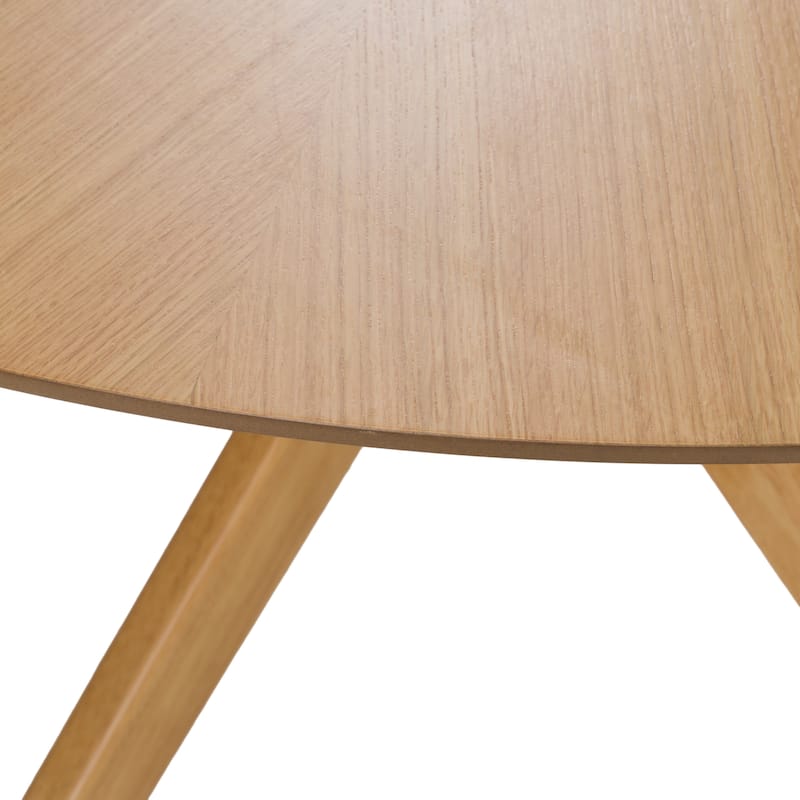 Modrest Prospect Modern Round 59" Natural Oak Dining Table
