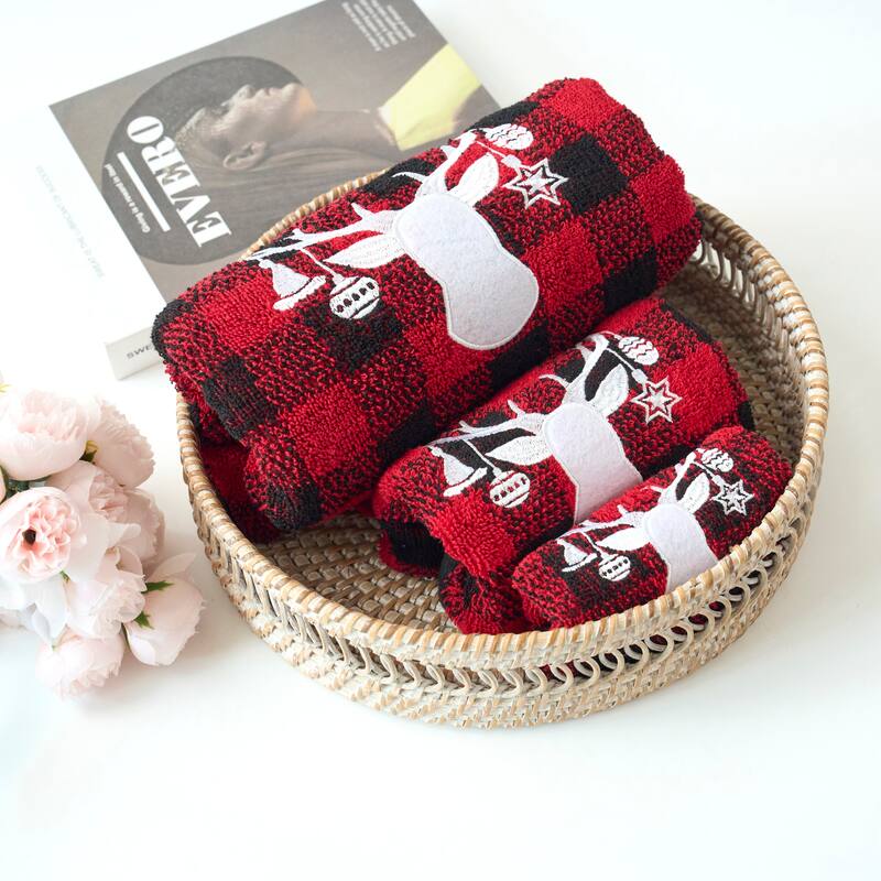 Xmas Premium Luxury Decor Soft 100 Cotton Embroidered Bathroom Modern