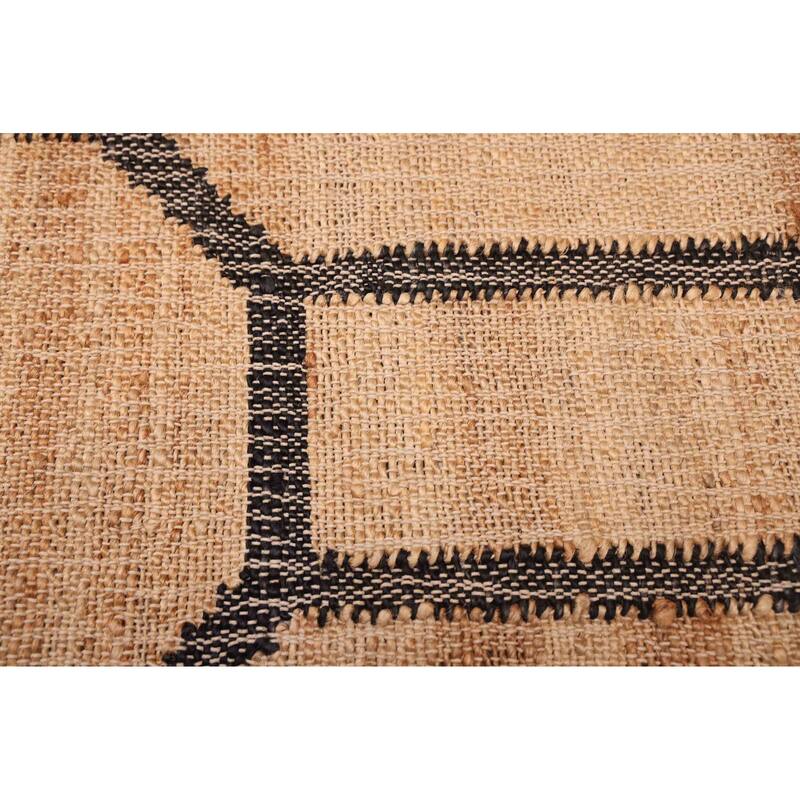 ECARPETGALLERY Flat-Weave Palas Denizli Tan Jute Kilim - 5'5 x 7'5