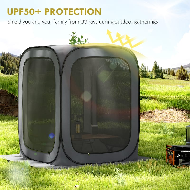 Pop Up Screen Room Tent Quick Setup Portable Outdoor Camping with Sun Protection - 70.9" L x 70.9" W x 86.6" H