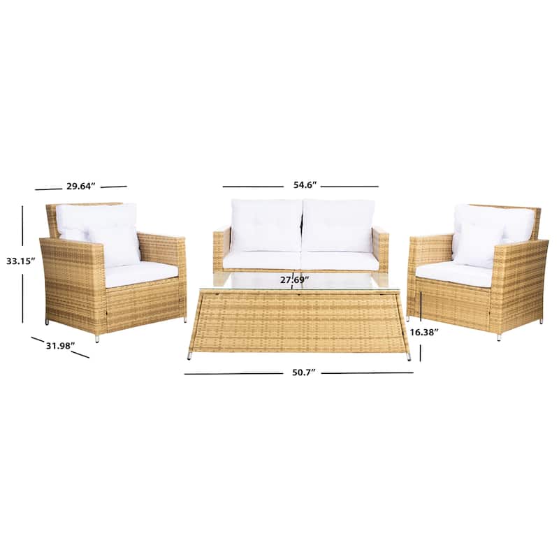 SAFAVIEH Outdoor Living Lorma 4-Piece Patio Set.