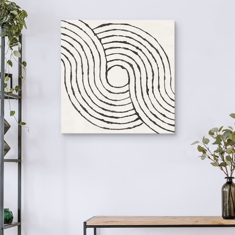 Rainbow Road II BW by Moira Hershey Canvas Art Print