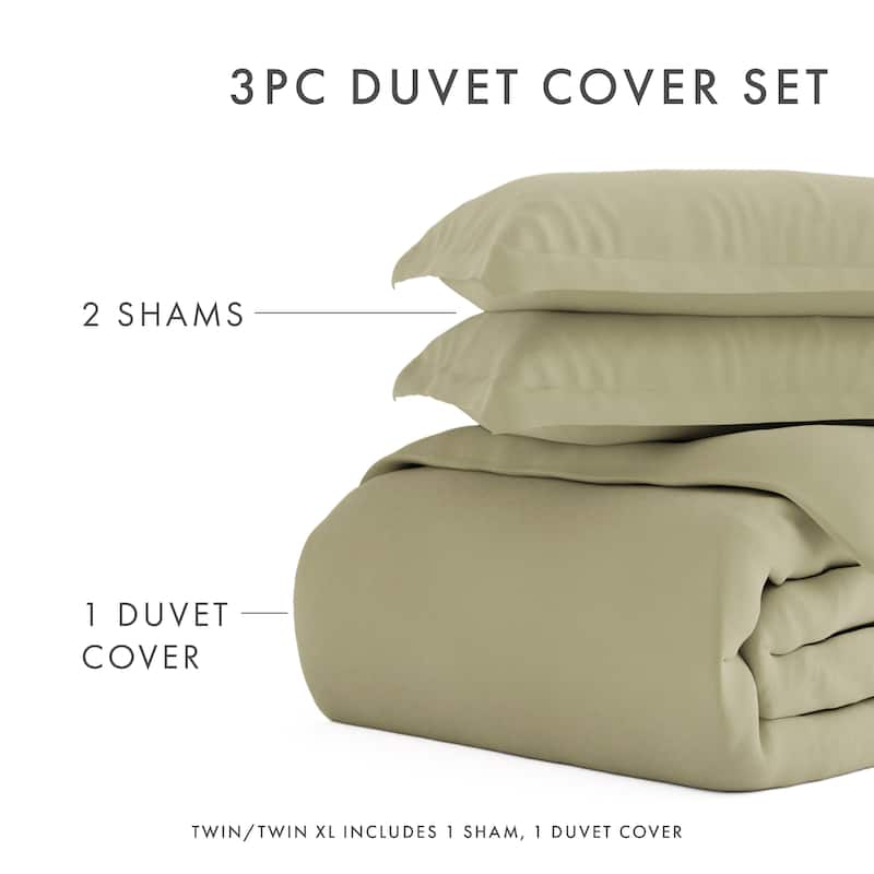 Soft Essentials Oversized 3-piece Microfiber Duvet Cover Set