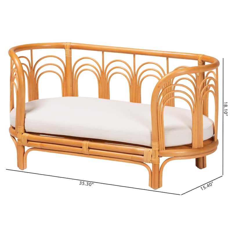 Nariko Bohemian Light Honey Rattan Pet Bed