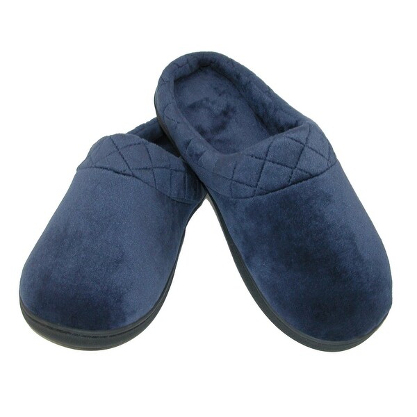 dearfoams women's quilted velour clog slippers