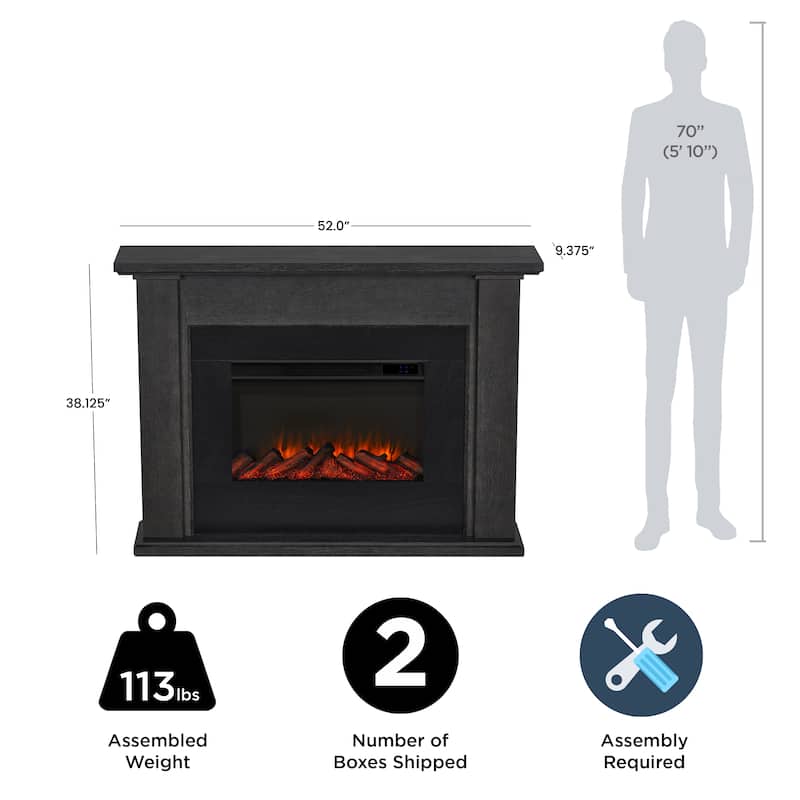 Tejon 52" Slim Electric Fireplace by Real Flame